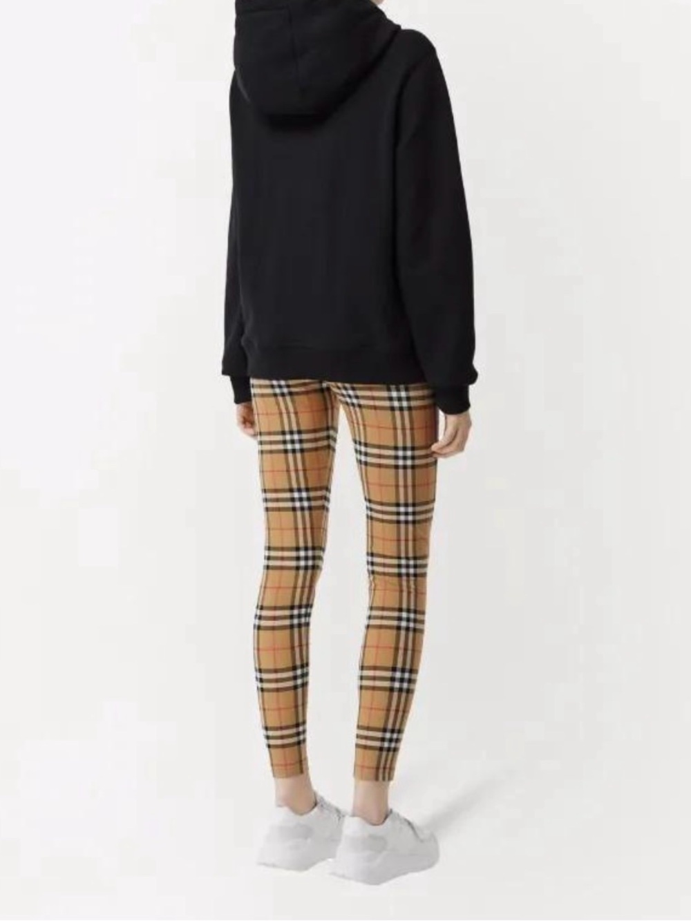 Burberry Beige and Black Iconic Check Leggings NWT
